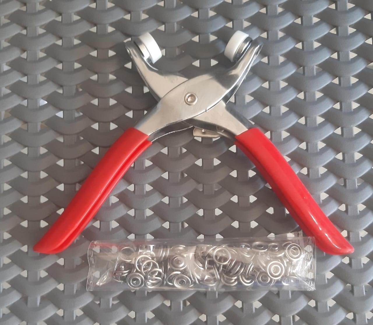 Tich Button Machine Plier Metal Body With 50 Button - Button Size 16