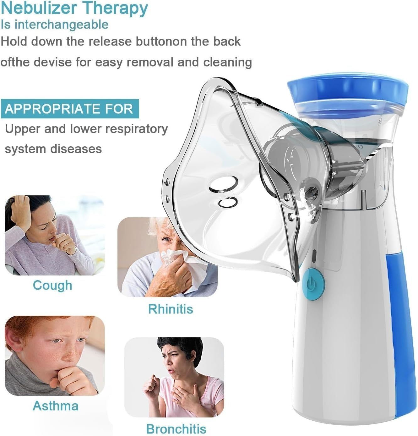 Portable Nebulizer – Quiet & Rechargeable for Kids and Adults