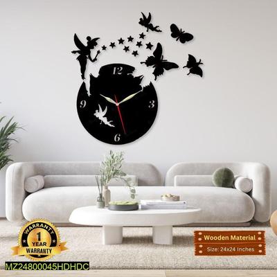 Wooden Numbers Wall Clocks for Living Decor Modern Decorative