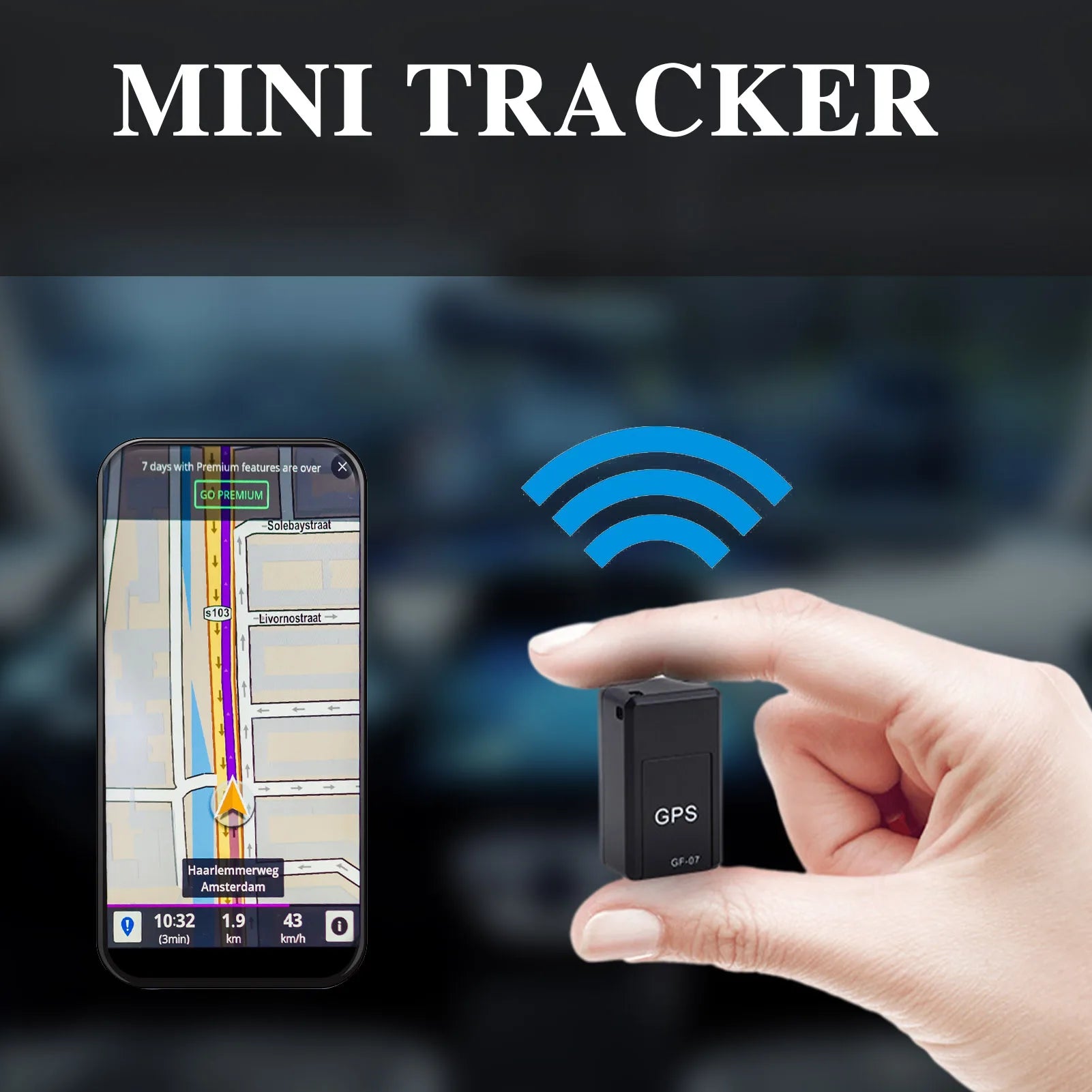 GPS tracker | Mini Gps Tracker Magnetic | Gps Tracking Device Ideal For Kids, Elderly, Wallet, Luggage And Vehicles