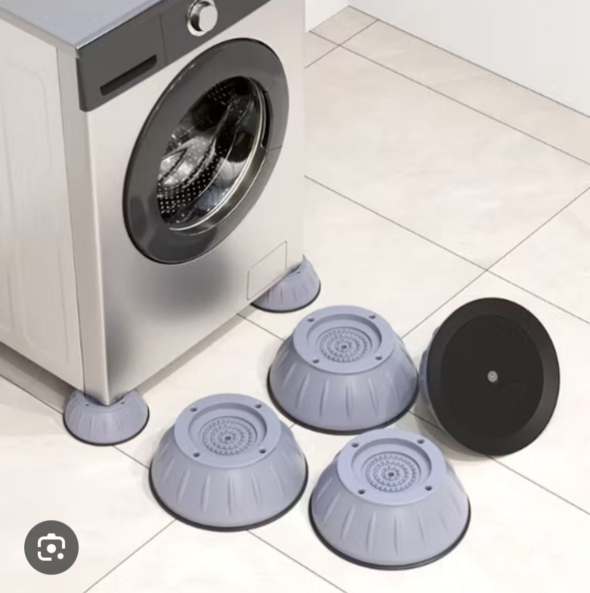 4Pcs Universal Anti-Vibration Feet Pads — Non-Slip Rubber Mats for Washing Machines, Dryers, Refrigerators & Furniture | Noise & Shake Reduction ( Medium)