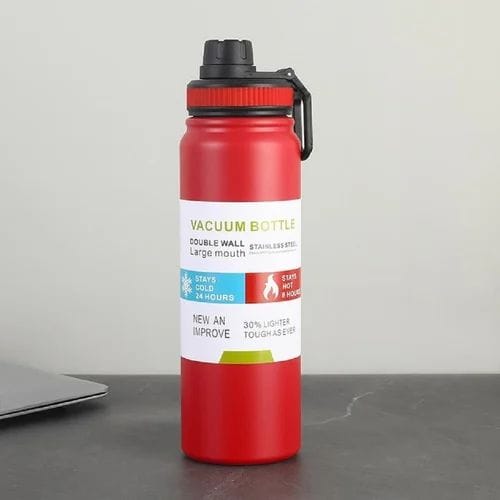 Double-Wall Insulated Stainless Steel Water Bottle 800mL – Hot & Cold, Leak-Proof